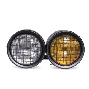 Universal Motorcycle Front Grill Twin Headlamp Dual Headlight Cafe Racer Touring - Picture 1 of 12