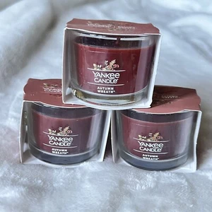 Autumn Wreath Mini Yankee Candle 3-Pack 1.3oz Votive Tea Lights - Picture 1 of 9