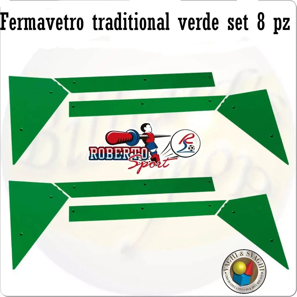 FERMAVETRO (ANGOLARI) ROBERTO SPORT MODELLO TRADITIONAL VERDE SET 8 PZ. (1101)