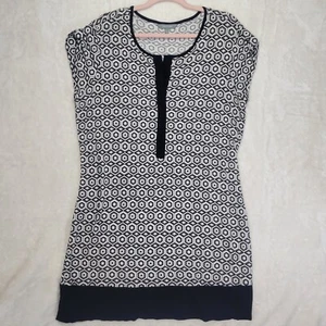 Daisy Fuentes L Woman's Sheath Dress w/ Graphic Hexagon Pattern Jersey Dress - Picture 1 of 8