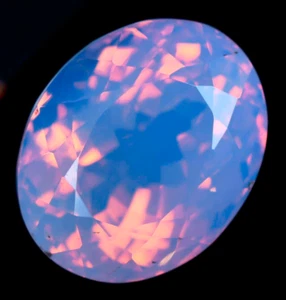 Large Pink Opal Australian 84.15 Ct. Oval Cut Loose Gemstone for Pendant Gift - Picture 1 of 10