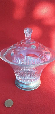 COPPA VASO Porta cioccolatini / caramelle in cristallo e Argento 800 VINTAGE - Immagine 1 di 4