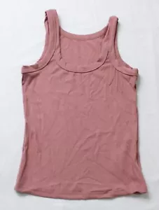 Dazy Women's Solid Color Round Neck Sleeveless Tank Top WR4 Pink Small - Picture 1 of 3