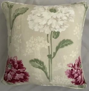 A 16 Inch Cushion Cover In Laura Ashley Ruskin White And raspberry Fabric - Picture 1 of 2