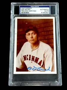EDD ROUSH PSA/DNA CERTIFIED AUTHENTIC SIGNED POSTCARD AUTOGRAPH AUTO MINT HOF - Picture 1 of 2