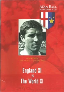 2007 England XI v The World XI - Alan Ball Memorial Cup - A4 Programme - Picture 1 of 1
