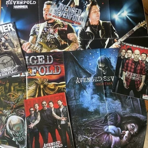 Avenged Sevenfold Double Sided Posters & 5 Metal Hammer Magazines Back Issues - Picture 1 of 13