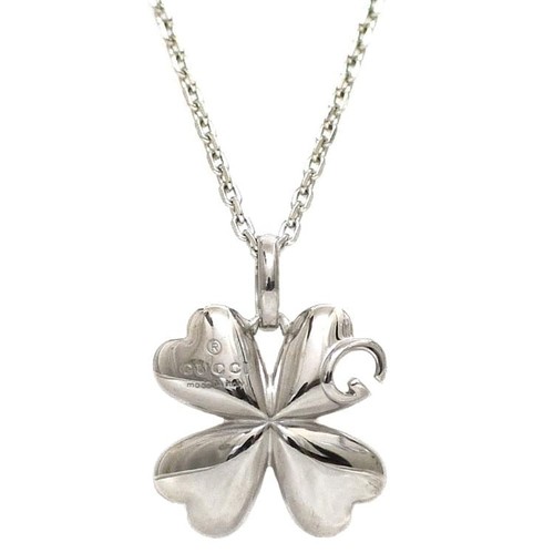 Collana Gucci Quadrifoglio Ec 23371 Argento Finito Ag 925 S G Logo Taglio Classico Pop