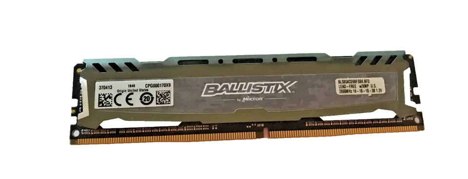 Ballistix 8GB  2666MHz DDR4 RAM (BLS8G4D26BFSBK.8FD) - Image 1 of 1