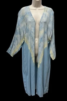 Plumero vintage Carole Dolighan M Tie Dye azul años 80 90 arte para usar EE. UU. Foto 1 de 4