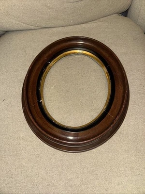 "Antiguo marco de fotos victoriano 14""x 12"" ovalado de 1,5"" profundo con vidrio" Foto 1 de 4