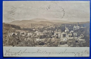 West Fitchburg, MA.  Birdseye View  - 1905 Photo Postcard,  RPPC - Picture 1 of 2