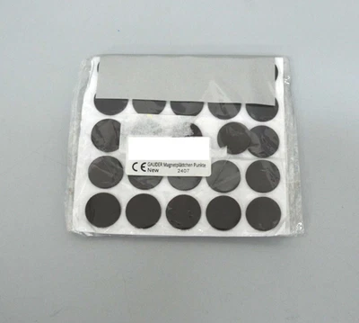 100 Stück GAUDER Magnetpunkte - Runde Selbstklebende Magnete 20 x 2 mm -NEU - Bild 1 von 2