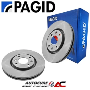 FOR PEUGEOT 208 1.2 MK2 PETROL 2019-2023 PAGID COATED FRONT BRAKE DISCS SET - Picture 1 of 1