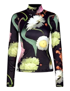 Top Stine Goya Negro Estampado Floral Simulado Cuello Alto XL/XXL NUEVO CON ETIQUETAS $225 - Imagen 1 de 10