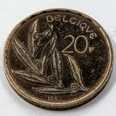 1982 Belgium 20 Francs Foreign Coin #2415 - Image 1 of 2