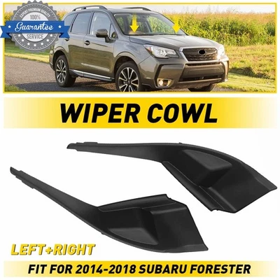 Tapas de extremo de panel de capucha para Subaru Forester 2014-2018 panel de rejilla limpiaparabrisas Foto 1 de 4