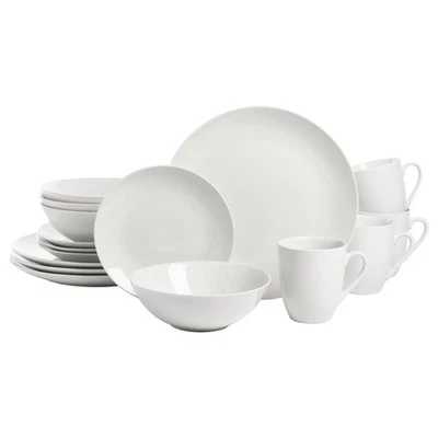 Simply Coupe 16 Piece Dinnerware Set, White - SM-1600-CP-SW - Image 1 of 4