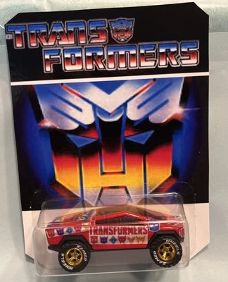 "Custom Made" Hot wheels Tesla Cyber Truck Transformers 17 MM Real Riders - Image 1 of 4