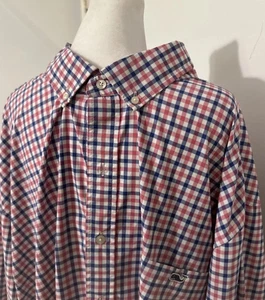 EUC Vineyard Vines MENS Classic TUCKER FIT SHIRT PERFORMANCE 4XLT BIG TALL PLAID - Picture 1 of 7