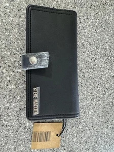 STEVE MADDEN Cardholder Wallet Black Faux Leather Handbag Snap Closure Wallet - Picture 1 of 3