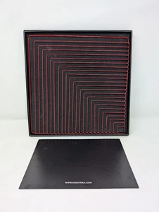 Scultura cinetica onda quadrata rossa Kinetrika IB+ATE001 di Ivan Black Atellani - Foto 1 di 5