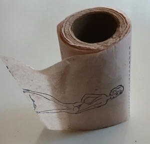 Vintage MCM Burlesque Pinup Pink Toilet Paper - Picture 1 of 6