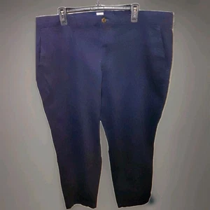 Gap Mens Navy Blue Size 42x32 Essential Straight Fit Khaki Flat Front Slacks EUC - Picture 1 of 10
