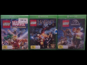 The Hobbit, Marvel Super Heroes & Jurassic World LEGO Game Bundle XBOX ONE PAL - Picture 1 of 12