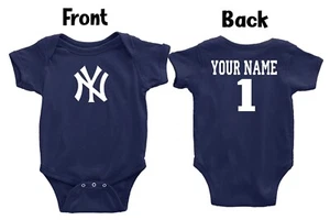 New York Yankees Homemade baby bodysuit. - Picture 1 of 3