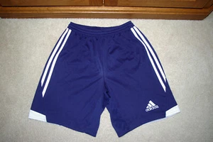 Adidas Climacool Athletic Soccer Gym Shorts Youth Boys L Drawstring Blue EUC! - Picture 1 of 18
