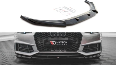 MAXTONDESIGN Front Diffuser Splitter V3 Maxton Design Gloss Black for Audi S4 / A4 S-Line B9