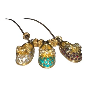 Halskette Kette mit drei Schmucksteinen Schuhe 24 Zoll Gesamtlänge - Bild 1 von 4