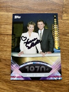 2011 Topps American Pie Wheel Of Fortune Card Autographed By Vanna White #120
