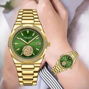 Grüne automatische mechanische Uhr lässige Mode Herren Damenuhr tägliche Kleidung - Bild 1 von 7
