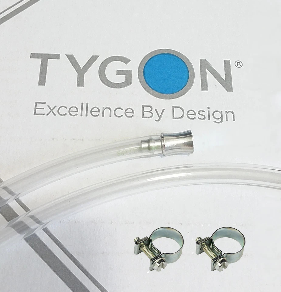 Tygon 2375 tubing 8mm + ALUMINIUM PLUG+SS CLAMPS reservoir hose ID 30cm  - Image 1 of 1