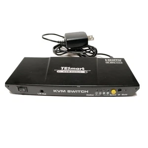 TESmart 2-Port HDMI KVM Switch, UHD 4K@60Hz RGB 4:4:4 (Model #: HKS0201A2U) - Picture 1 of 6