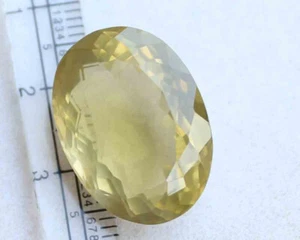 25,00 ct oval mit Brillantschliff natürlicher gelber Zitronenquarz loser Edelstein - Bild 1 von 3