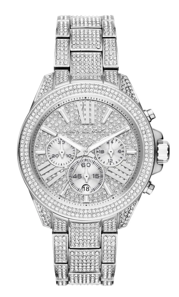 Michael Kors Wren 41.5 mm Silver Case Women's Wrist Watch, White Dial - (MK6317)