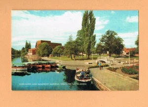 River Avon & Bancroft Gardens STRATFORD-UPON-AVON Vintage Postcard Warwickshire - Bild 1 von 2