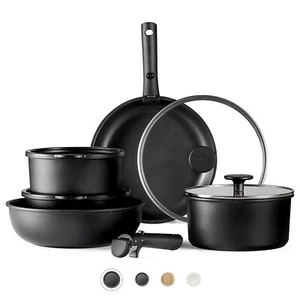 CAROTE 11pz Set Pentole e Padelle Set di Pentole Antiaderenti Manico Staccabile Antist... - Foto 1 di 8