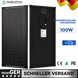 100W Solarmodul Solarpanel 12V Monokristallin Solarmodul Photovoltaik Wohnmobil - Bild 1 von 11