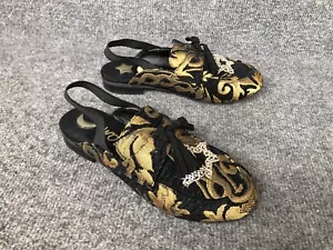Sam Edelman Womens Tenley Shreya Black/Gold Slingback Mules Shoes Sz 3 *New* - Picture 1 of 8