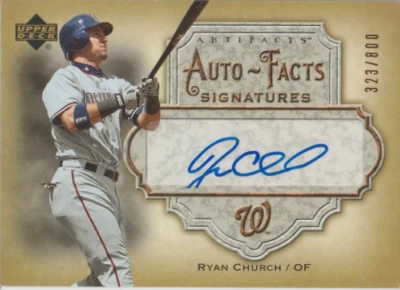Tarjeta de autógrafo Ryan Church 2006 UD Upper Deck Artifacts Auto-Facts/800 Foto 1 de 2