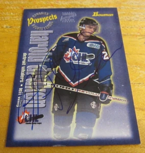 Harold Druken Autographed 1997 Bowman CHL Autographs #26 Card NHL Hockey Canucks - Imagen 1 de 2