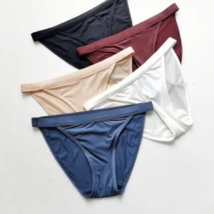 Women Low Waist Ice-Silk Sexy Breathable Briefs Cotton Crotch Panties Underwear - Picture 1 of 42