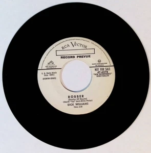 WL PROMO ROCKABILLY Dick Williams Robber Livin It Up RCA Victor 476278 2S/3S VG+ - Picture 1 of 2