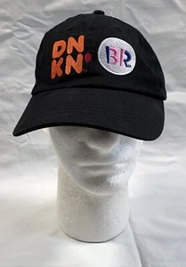 Dunkin Donuts BR Coffee Ice Cream Logo Baseball Hat Mens Black - Picture 1 of 5
