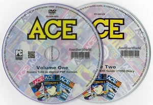 ACE MAGAZINE Full Collection 2 Disk DVD Set (Atari ST/Amiga/C64/Spectrum/Amstrad - Imagen 1 de 5