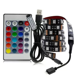 USB LED Strip 5050 RGB Changeable LED TV Background Lighting 50CM-5M DIY Flexibl - Picture 1 of 6